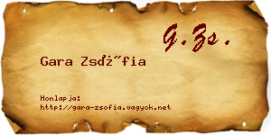 Gara Zsófia névjegykártya