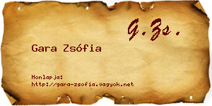 Gara Zsófia névjegykártya