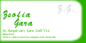 zsofia gara business card